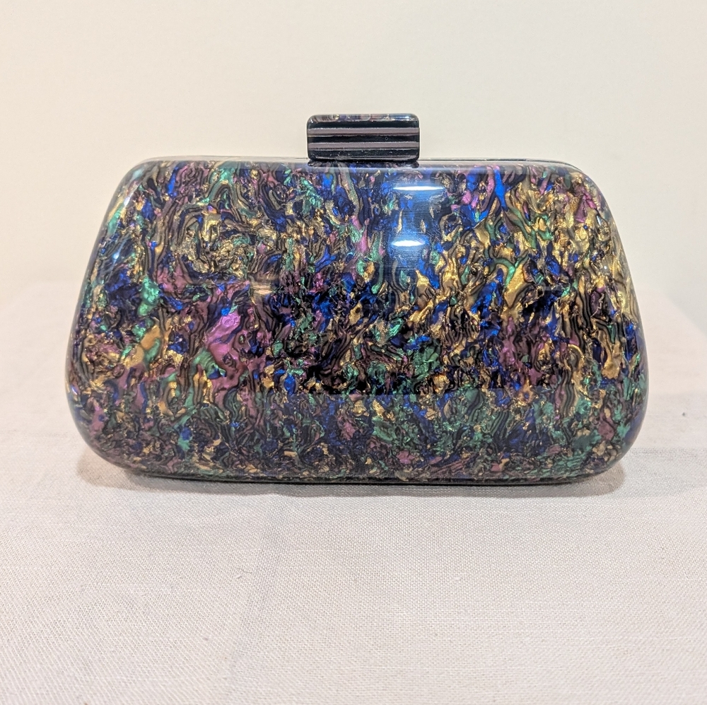 Multicolor Acrylic Clutch Bag